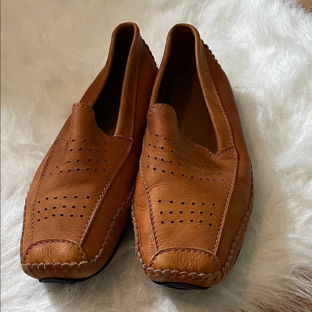 Hand Crafted Tan Leather Loafers